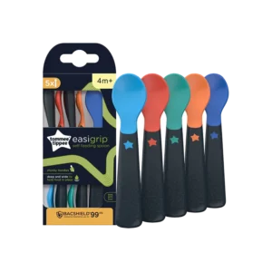 Lot de 5 Cuillères d'apprentissage Easigrip 4M+ (courtes)