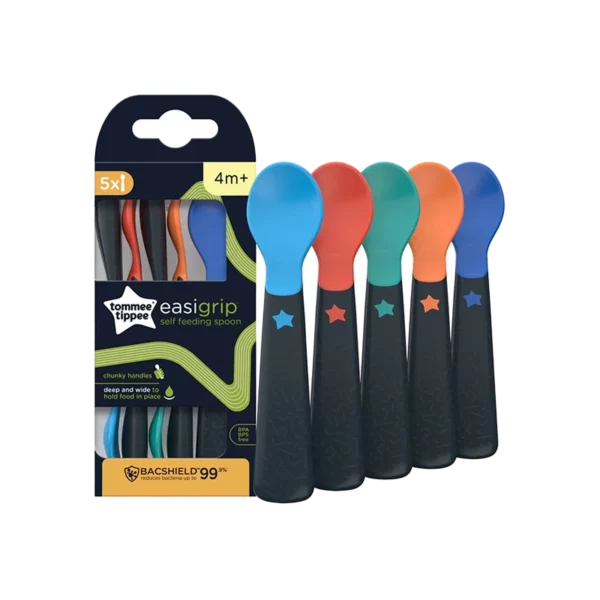 Lot de 5 Cuillères d'apprentissage Easigrip 4M+ (courtes)