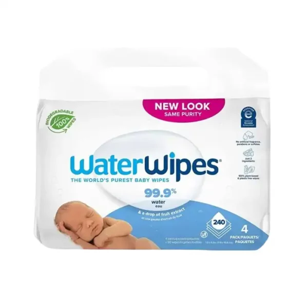 Lingettes WaterWipes Classiques Value Pack 4x60
