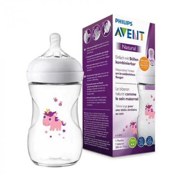 Biberon Avent Natural 260ml Unicorn