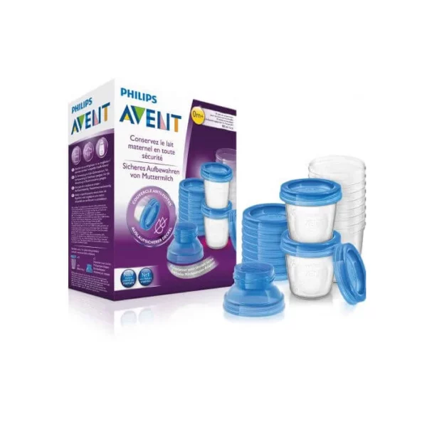 Pots de conservation Avent réutilisables pour lait maternel x10